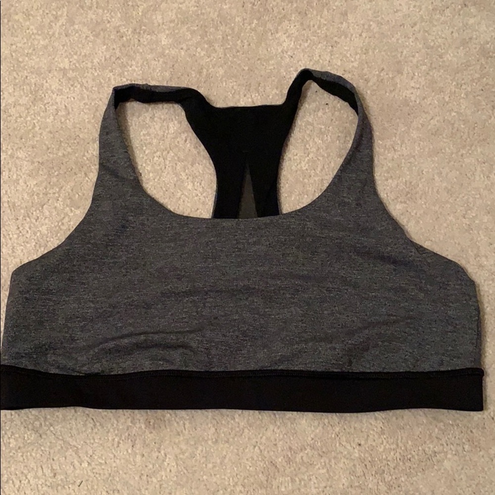 Lululemon sports bra. Size 12. Gray and black.
